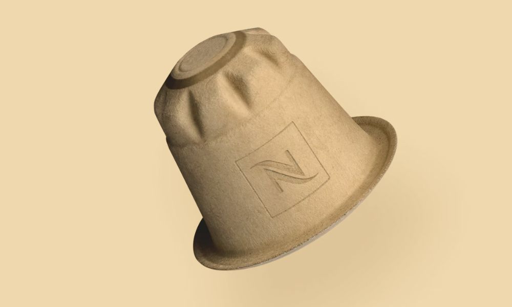 Capsule compostable en papier de la marque Nespresso