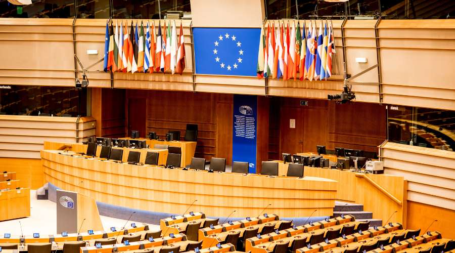 Photographie du parlement Européen.