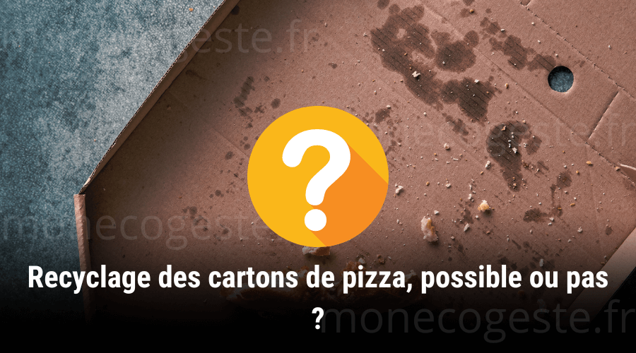 Montage photographie illustrant le questionnement sur le recyclage des cartons de pizza.